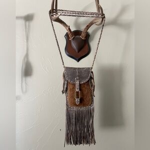 Custom Buffalo Cross Body Western Purse Like New
